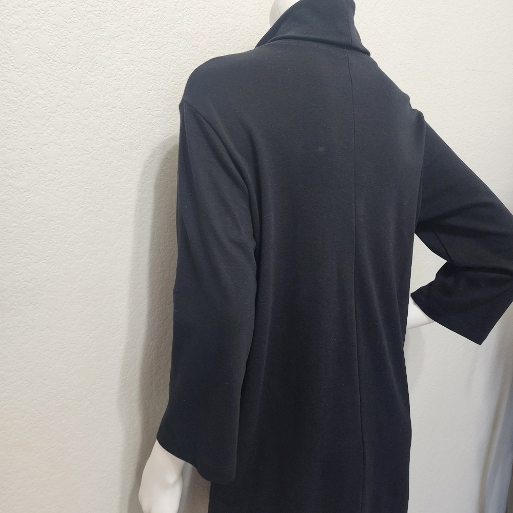 Piaza Italia Black Turtleneck Dress Size L - Picture 3 of 13